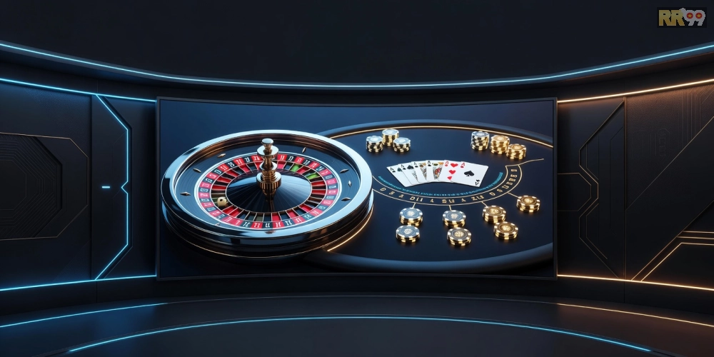 Minh họa khái niệm top casino rr99 với giao diện hiện đại và các trò chơi phổ biến