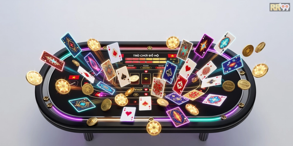 Khám phá khái niệm game bài nổ hũ rr99 qua hình ảnh minh họa hấp dẫn