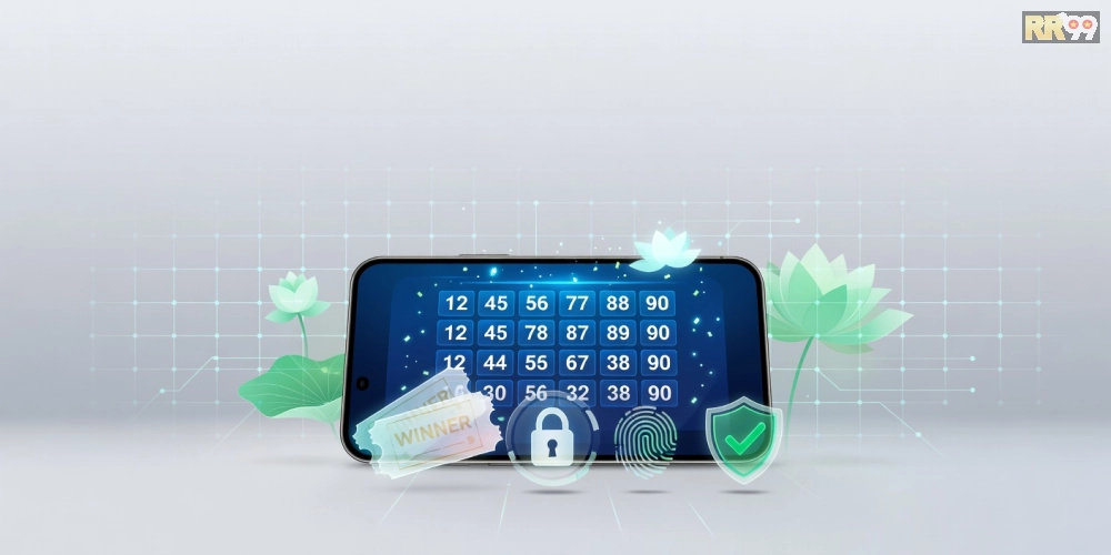 Minh họa khái niệm xổ số minh ngọc rr99 với giao diện hiện đại và kết quả minh bạch