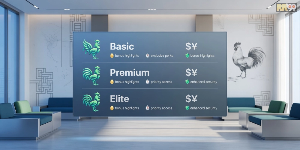 Bảng giá chi tiết các gói dịch vụ đá gà online rr99 cập nhật 2025 với ưu đãi nổi bật