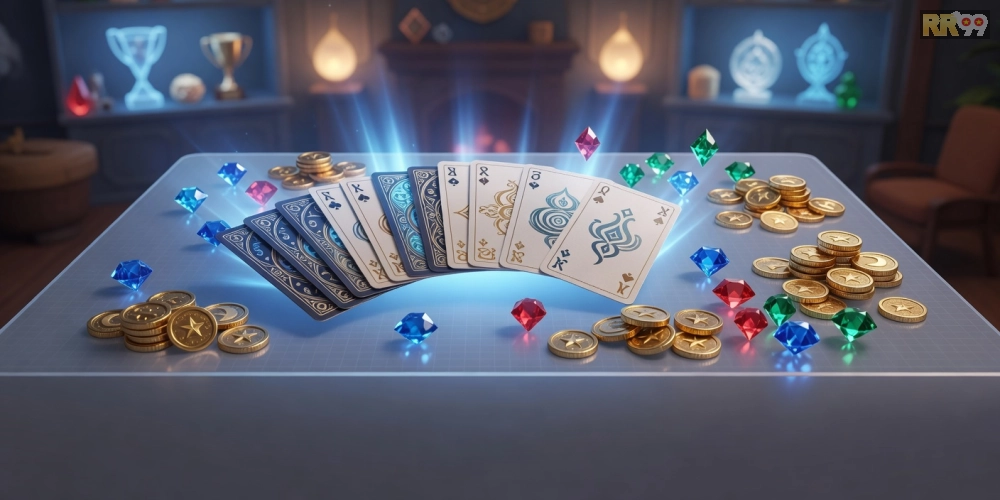 Minh họa trò chơi phỏm hấp dẫn với giao diện đổi thưởng nhanh chóng trên rr99