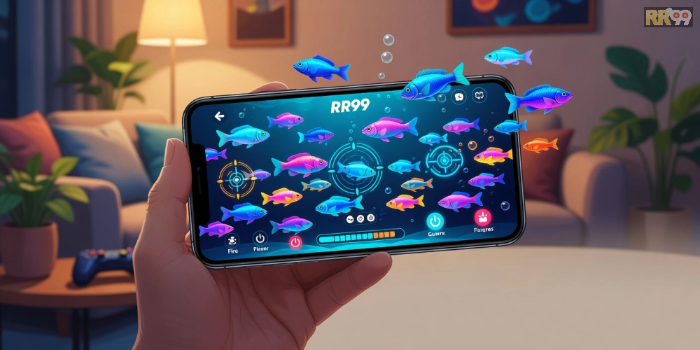 Hình ảnh giao diện tải game bắn cá trên Rikvip với hiệu ứng bắn cá hấp dẫn
